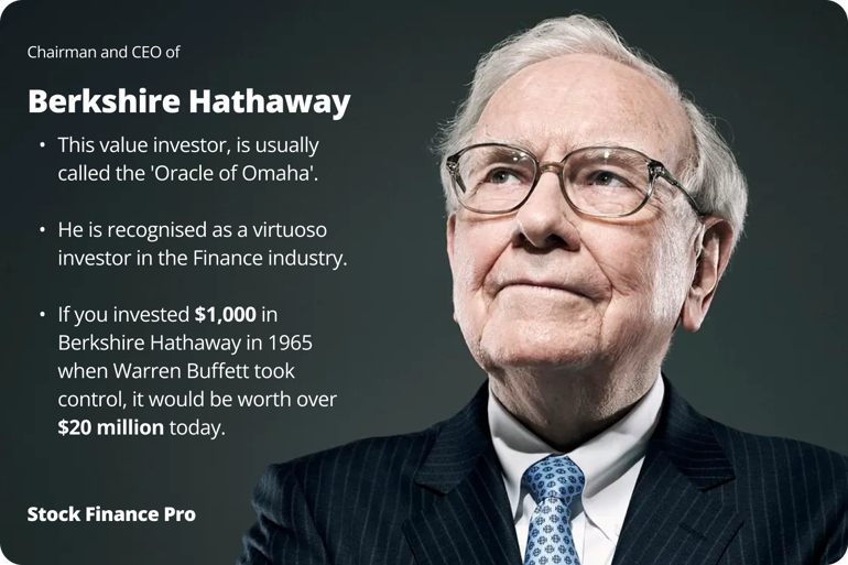 Warren Buffett, CEO of Berkshire Hathaway | Stock Finance Pro